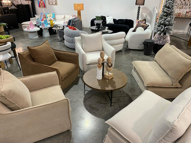 Miami Slip Cover Armchair - Tawny at online8 furniture store Auckland