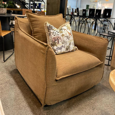 Miami Slip Cover Armchair - Tawny at online8 furniture store Auckland