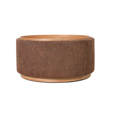 Miami Tray Round Ottoman - Tobacco at Online8 Furniture Auckland NZ