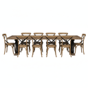 Michigan French Iron Dining Suite - 10 Seater at online8 furniture store Auckland
