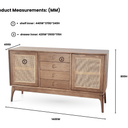 Mid-Century Buffet Table at online8 furniture store Auckland