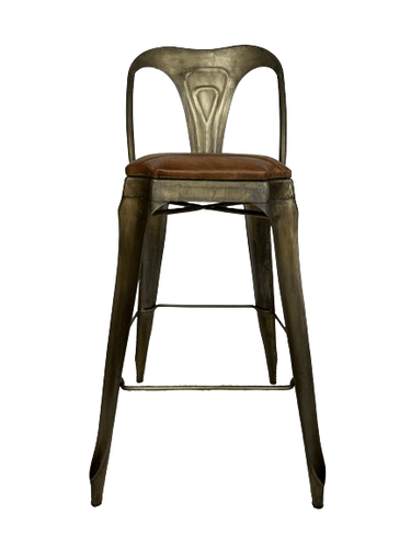 Mid Century Leather Barstool at online8 furniture store Auckland