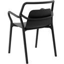 Mila Stackable Outdoor Dining Chair - Black - Set of 4 at online8 furniture store Auckland