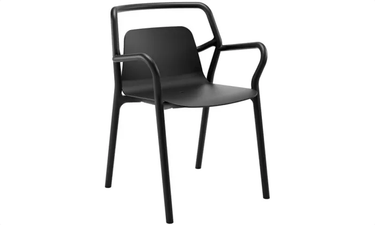 Mila Stackable Outdoor Dining Chair - Black - Set of 4 at online8 furniture store Auckland