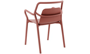 Mila Stackable Outdoor Dining Chair - Rust at online8 furniture store Auckland