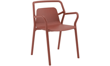 Mila Stackable Outdoor Dining Chair - Rust at online8 furniture store Auckland