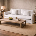 Milford 3 Seater Sofa - White, Grey Pinstripes at Online8 Furniture Auckland NZ
