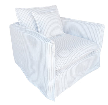 Milford Armchair - White & Grey at Online8 Furniture Auckland NZ