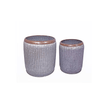 Miller Galvanised Barrel Planters - Set of 2 at online8 furniture store Auckland