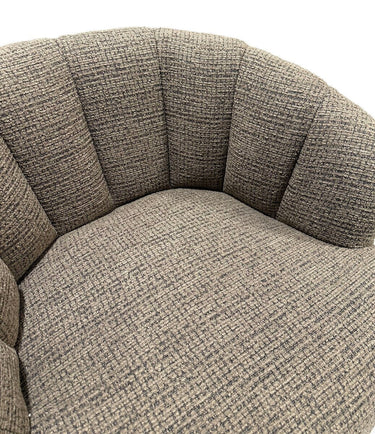 Milly Swivel Accent Chair - Caramel & Black at online8 furniture store Auckland