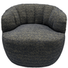 Milly Swivel Accent Chair - Gold & Black at online8 furniture store Auckland