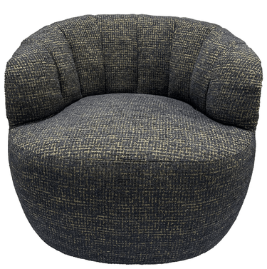 Milly Swivel Accent Chair - Gold & Black at online8 furniture store Auckland