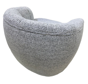 Milly Swivel Accent Chair - White & Black at online8 furniture store Auckland