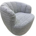 Milly Swivel Accent Chair - White & Black at online8 furniture store Auckland