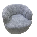 Milly Swivel Accent Chair - White & Black at online8 furniture store Auckland