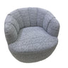 Milly Swivel Accent Chair - White & Black at online8 furniture store Auckland