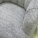 Milly Swivel Accent Chair - White & Black at online8 furniture store Auckland