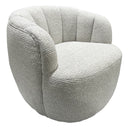 Milly Swivel Accent Chair - White & Taupe at online8 furniture store Auckland