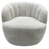 Milly Swivel Accent Chair - White & Taupe at online8 furniture store Auckland