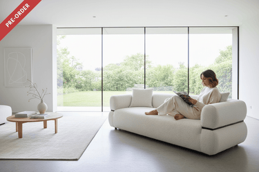 Milo 3 Seat Sofa - Dove Grey Fleck at online8 furniture store Auckland