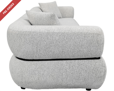 Milo 3 Seat Sofa - Dove Grey Fleck at online8 furniture store Auckland