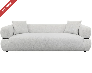 Milo 3 Seat Sofa - Dove Grey Fleck at online8 furniture store Auckland