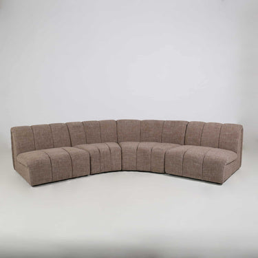 Milo Modular Sofa - Biscotti, low 70cm profile on a plywood frame