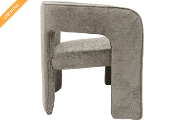 Mina Fabric Dining/Occasional Chair - Stone at online8 furniture store Auckland