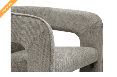 Mina Fabric Dining/Occasional Chair - Stone at online8 furniture store Auckland