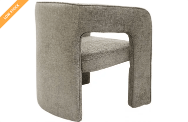 Mina Fabric Dining/Occasional Chair - Stone at online8 furniture store Auckland