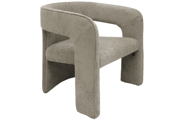Mina Fabric Dining/Occasional Chair - Stone at online8 furniture store Auckland