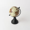 Miniature World Globe – Cream & Iron (10cm) at Online8 Furniture Auckland NZ