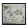 Mirrored Framed World Map Wall Art at online8 furniture store Auckland