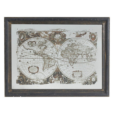 Mirrored World Map - Wall Hanging at online8 furniture store Auckland