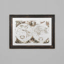 Mirrored World Map - Wall Hanging at online8 furniture store Auckland