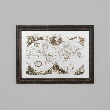 Mirrored World Map - Wall Hanging at online8 furniture store Auckland