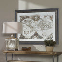 Mirrored World Map - Wall Hanging at online8 furniture store Auckland