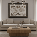 Mirrored World Map - Wall Hanging at online8 furniture store Auckland