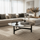 Moda Round Coffee Table - Black Stain at online8 furniture store Auckland