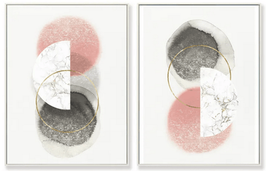 Modern Duo set of 2 Framed Canvas Prints 45x60 at online8 furniture store Auckland