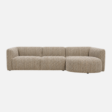 Montana Modular Sofa with Chaise in Fawn Cloud, 322 x 100cm with a 44cm seat height