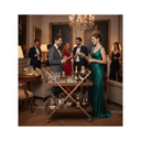 Monterey Bar Cart - Brass at online8 furniture store Auckland