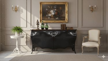 Montigny 2 Door French Sideboard - Black at online8 furniture store Auckland