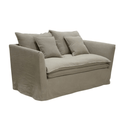 Montigo 2 Seater Slip Cover Sofa - Taupe at online8 furniture store Auckland