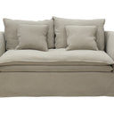 Montigo 2 Seater Slip Cover Sofa - Taupe at online8 furniture store Auckland