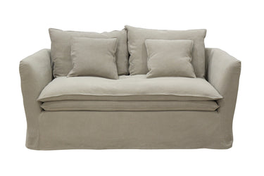 Montigo 2 Seater Slip Cover Sofa - Taupe at online8 furniture store Auckland