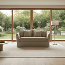 Montigo 2 Seater Slip Cover Sofa - Taupe at Online8 Furniture Auckland NZ