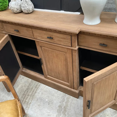 Montpellier 4 Door 4 Drawer Sideboard – Natural at online8 furniture store Auckland