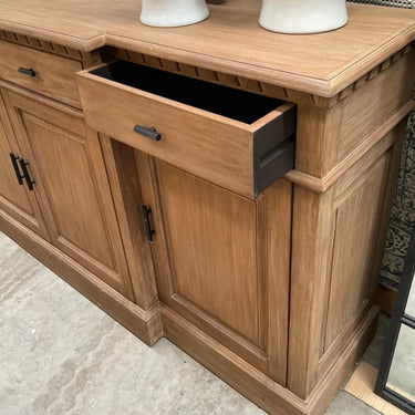 Montpellier 4 Door 4 Drawer Sideboard – Natural at online8 furniture store Auckland