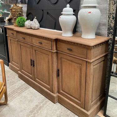 Montpellier 4 Door 4 Drawer Sideboard – Natural at online8 furniture store Auckland